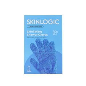 Skinlogic Exfoliating Shower Gloves 1 Pair Blue