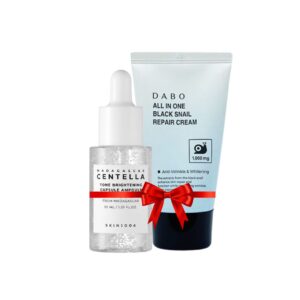 DABO All In One Black Snail Repair Cream 50g and Skin1004 Madagascar Centella Tone Brightening Capsule Ampoule (30ml)